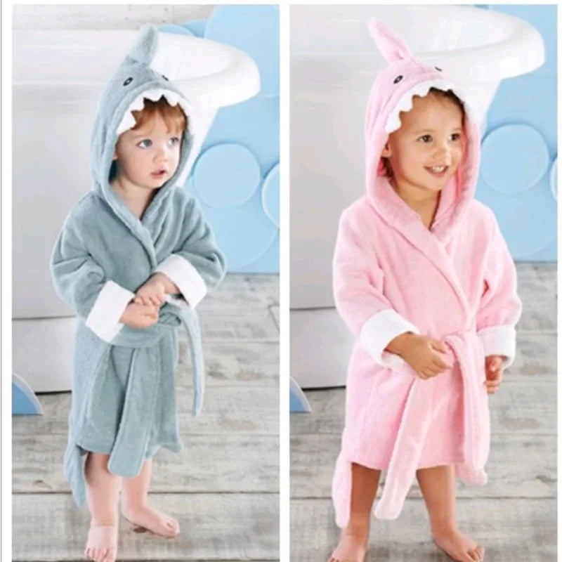 Bata de baño de bebé con capucha de animales 
