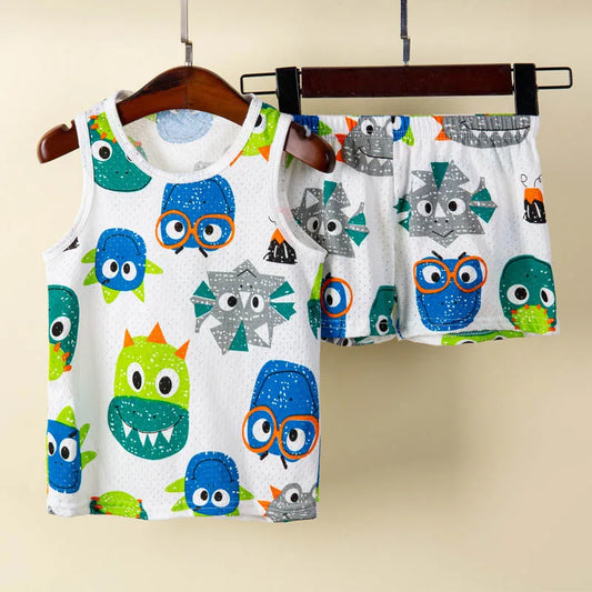 Set di pigiama senza maniche Monster