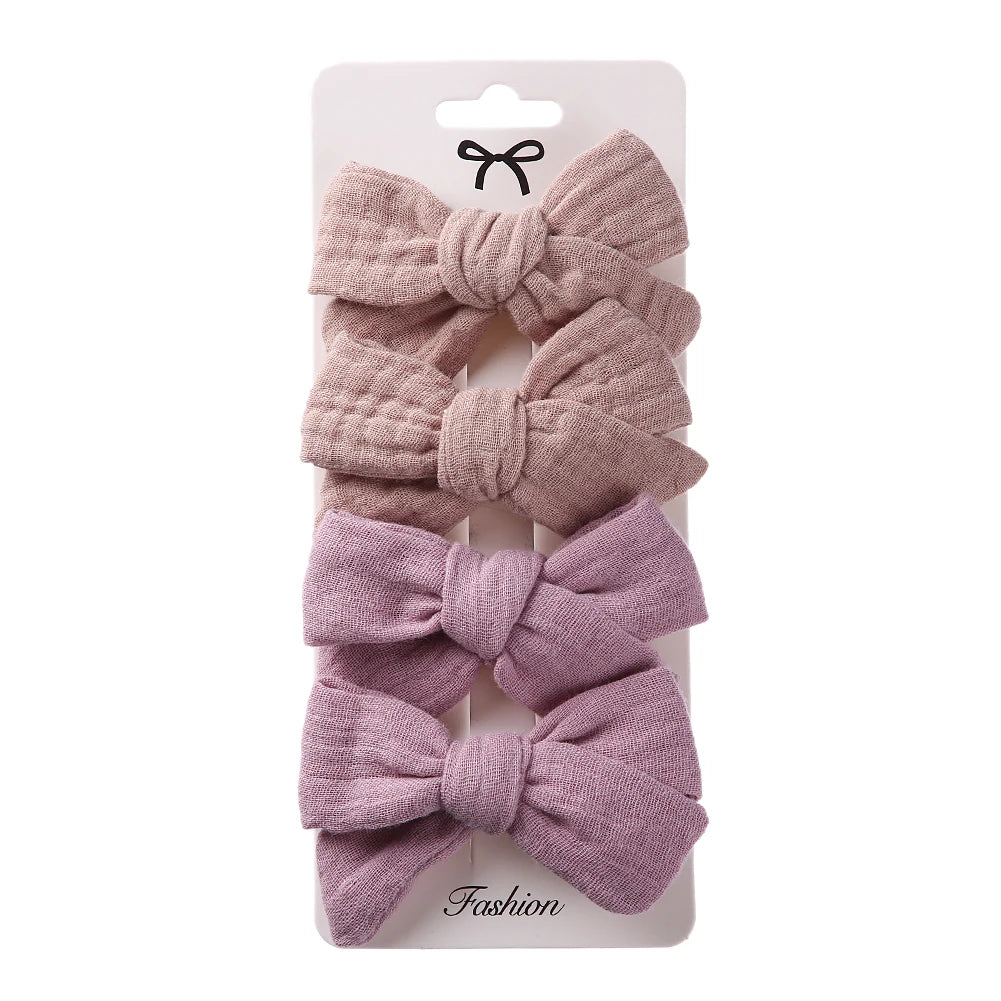 Set di clip per bambini floreali a 4 pezzi 