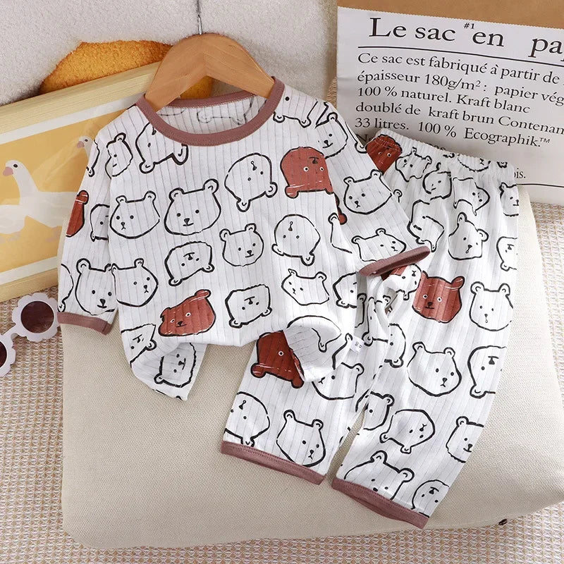 Set di pigiama per bambini con stampa orso