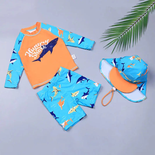 Set de aventura de natación hambrienta de tiburones