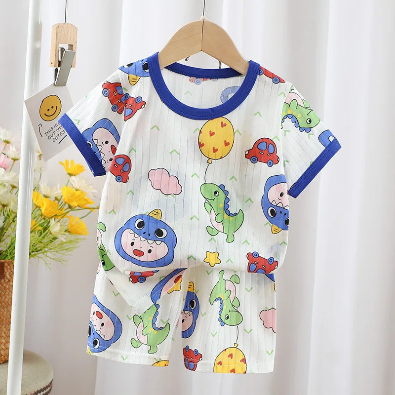 Jugar de pijama de dino y amigos