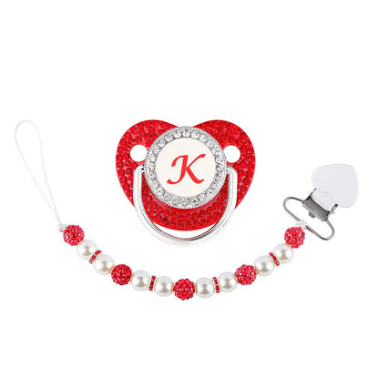 Conjunto de chupeteas de bebé de dhinestone