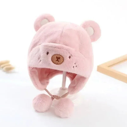 Cappello invernale per orecchie di orso fuzzy 
