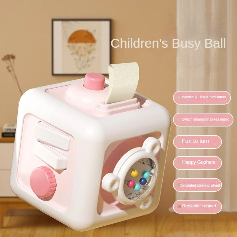 Juguete de cubo sensorial ocupado