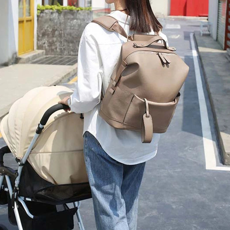 PU Leather Mommy Backpack