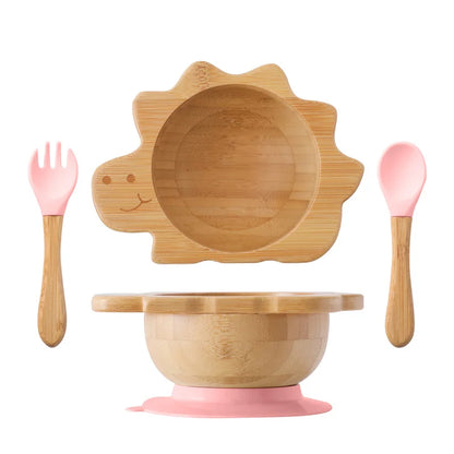 Dinosauro set di stoviglie in legno per bambini 