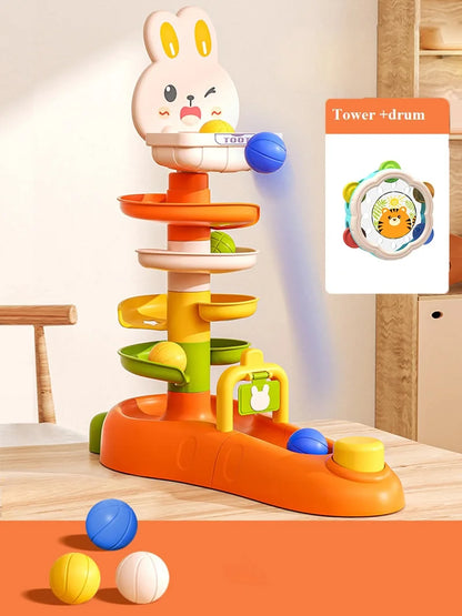 Juguete espiral de la bola de conejo