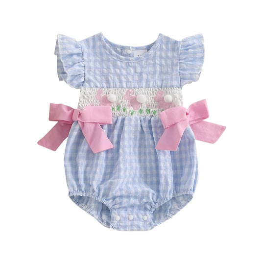 Gener di baby gingham blu cielo