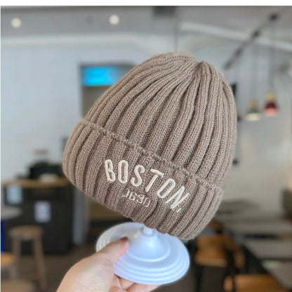 Berretto a costine di boston