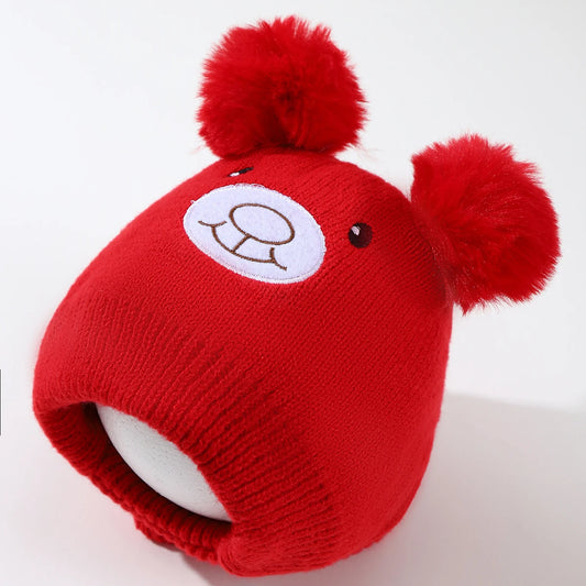 Cappello per bambini delle orecchie da orso sorridente