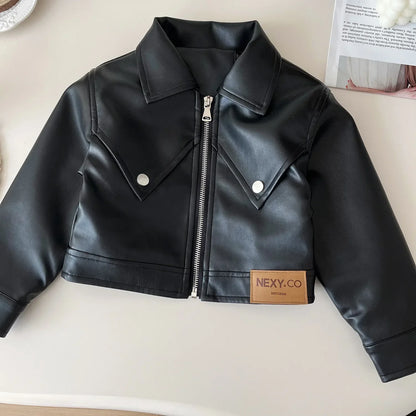 Girls’ Faux Leather Two-Piece Set