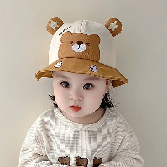 Cappello da secchio da bambino orso 3d