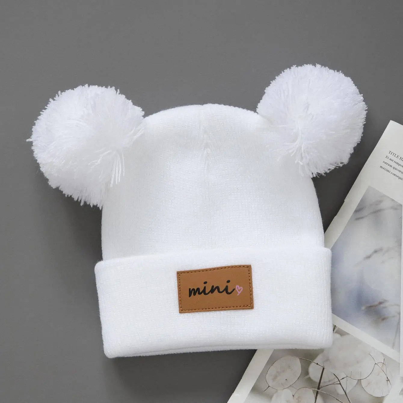 Cappello da baby beanie pom-pom 