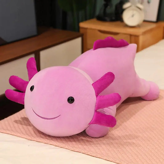Cuscino peluche Axolotl gigante