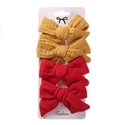 Set di clip per bambini floreali a 4 pezzi 