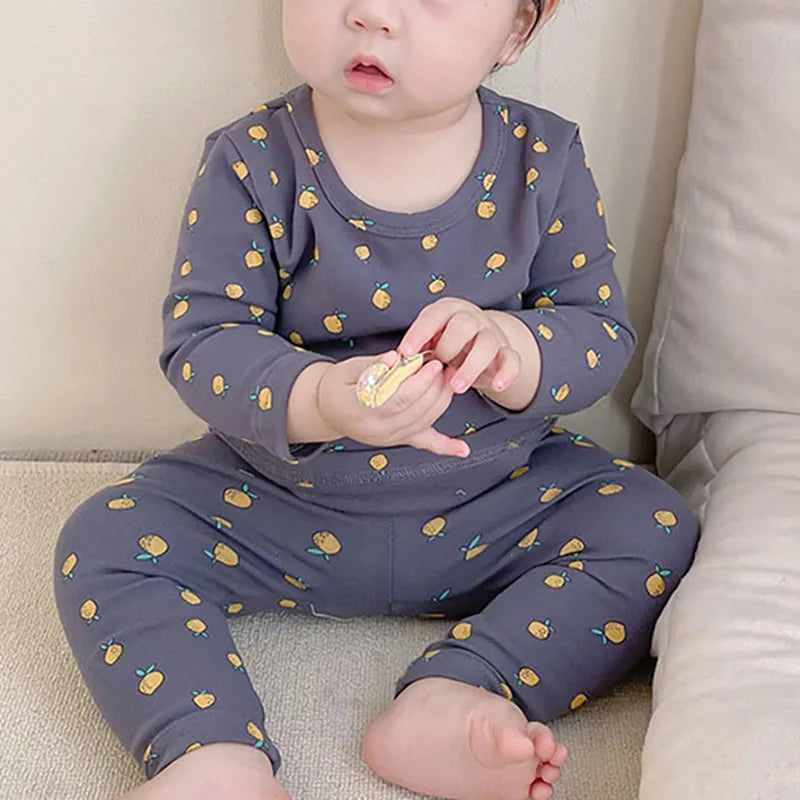 Set de pijama de bebé impreso de limón