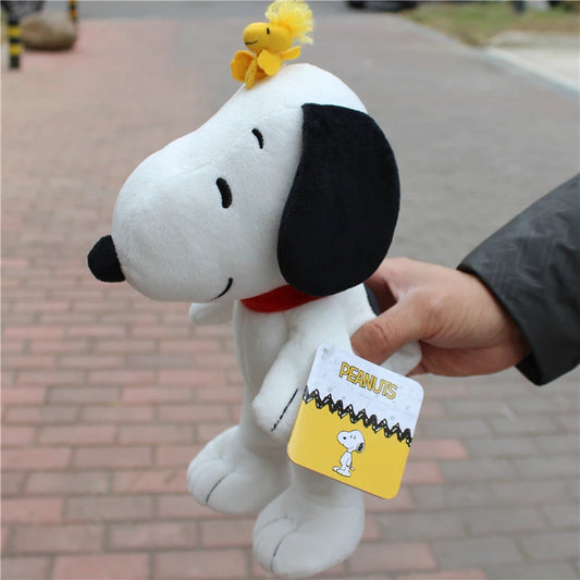 Giocattolo snoopy peluche con legno