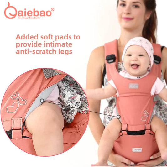 Portador de bebés multifuncional con correas de hombro doble