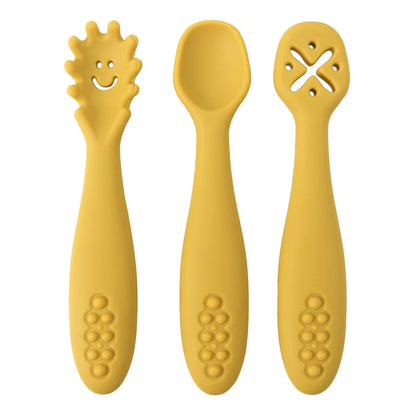 Set da cucchiaio per bambini in silicone da 3 pezzi 