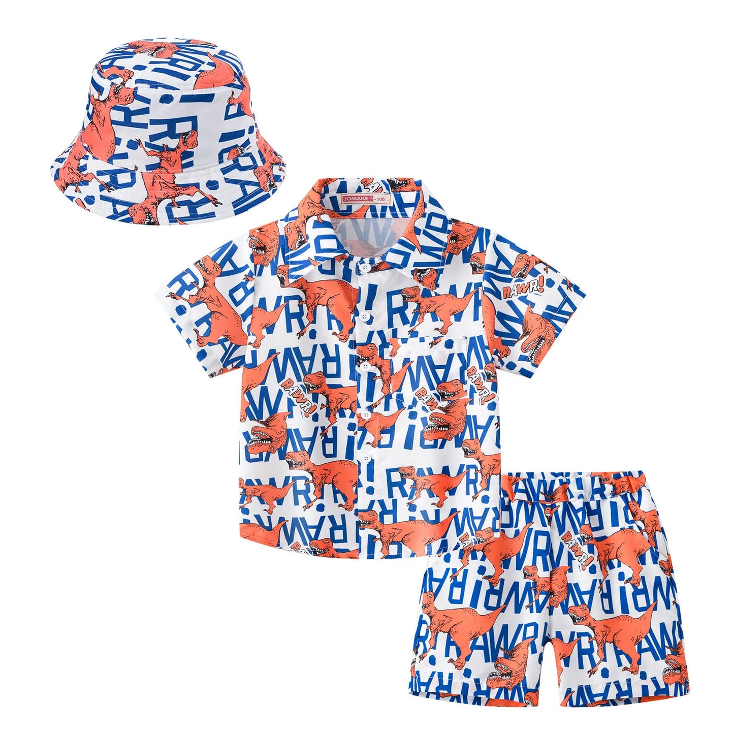 Camicia e pantaloncini dell'isola tropicale con cappello