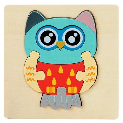 Juego de rompecabezas de madera animal