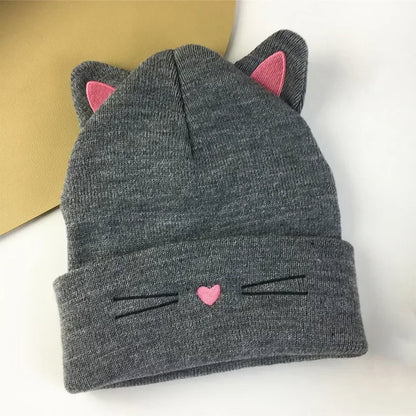Cappello inverno per bambini orecchie da gattino