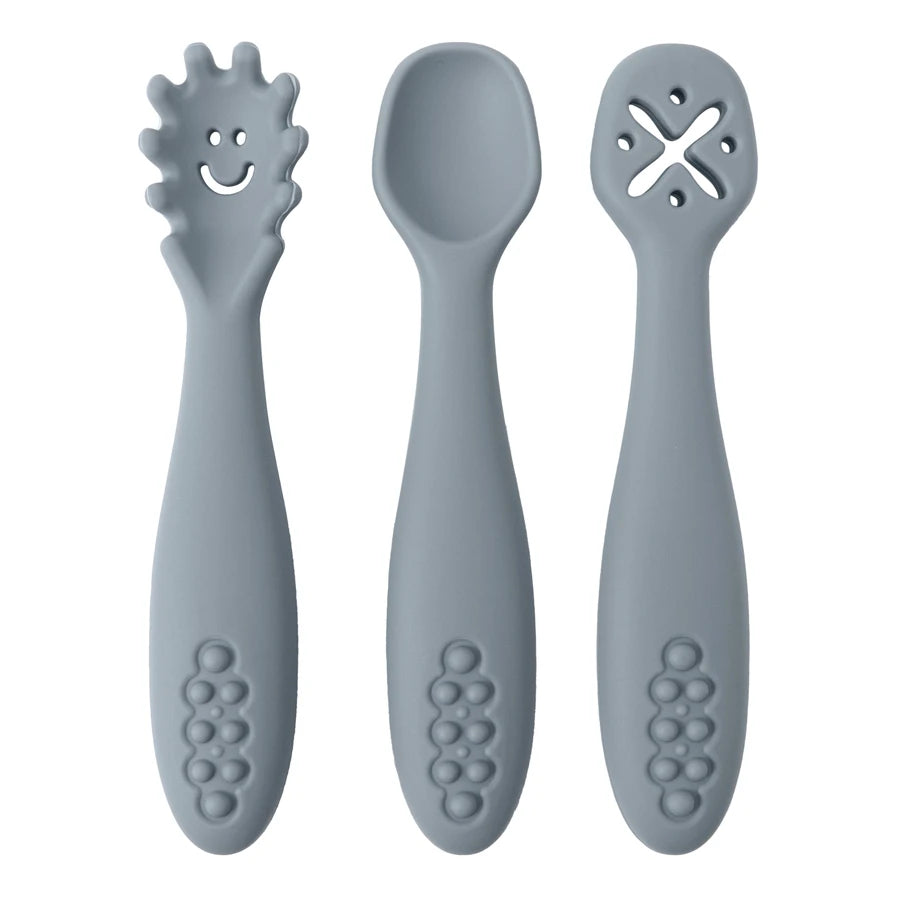 Set da cucchiaio per bambini in silicone da 3 pezzi 