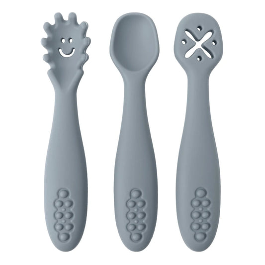 Set da cucchiaio per bambini in silicone da 3 pezzi 