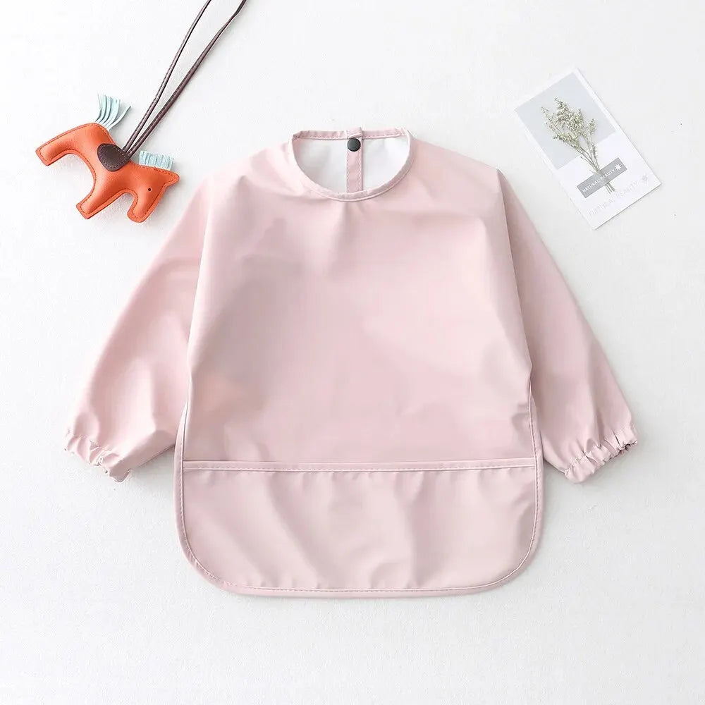 Camicia per bavaglini a maniche lunghe impermeabili 