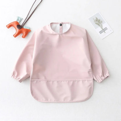Camicia per bavaglini a maniche lunghe impermeabili 