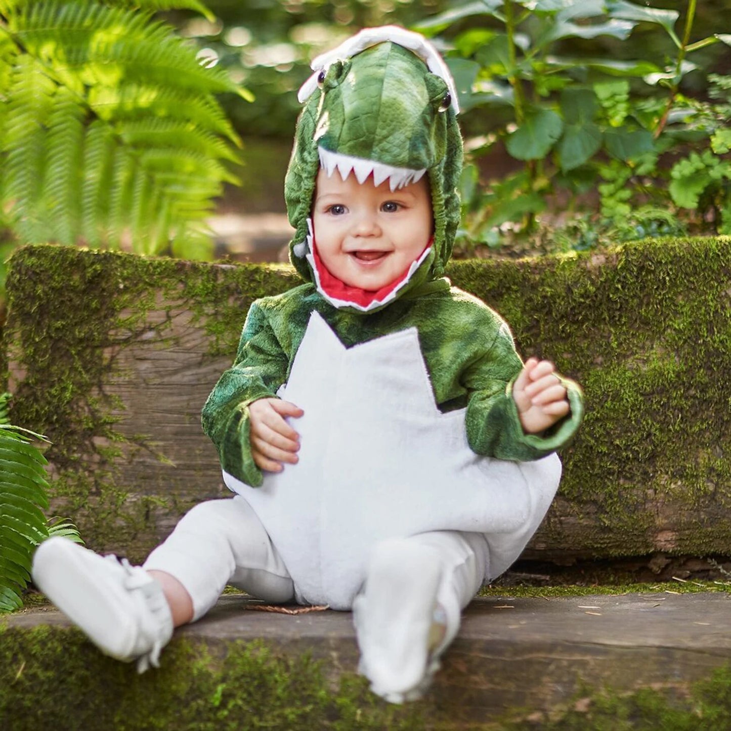 Disfraz de bebé con temática de dinosaurio