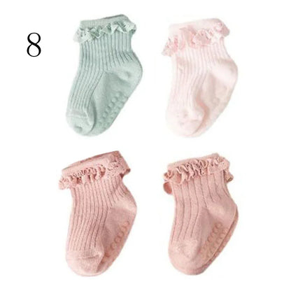 4Pair/Lot Nuevos calcetines para bebés