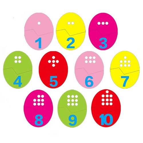 Set di apprendimento di numeri educativi colorati