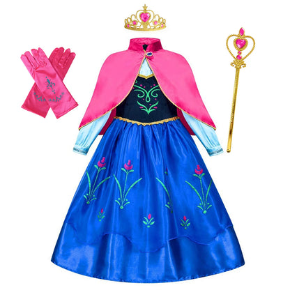Elsa Anna Princess Dresses Girlssnow Queen costumi