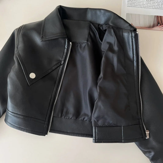 Girls’ Faux Leather Two-Piece Set
