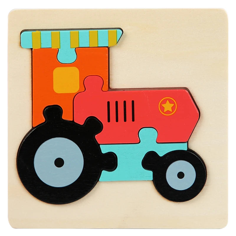 Juego de rompecabezas de madera animal