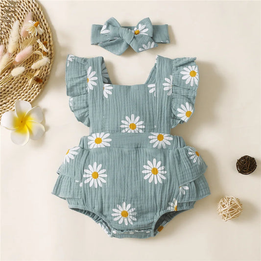 Set di pagliamber Blooming Daisy Baby