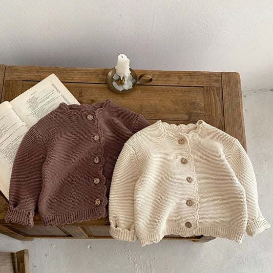 Set di cardigan per bambini in maglia classica 