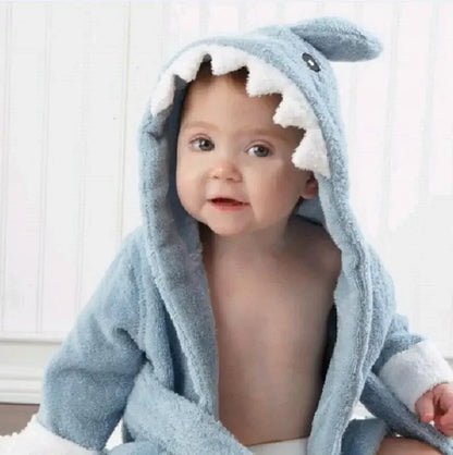 Bata de baño de bebé con capucha de animales 