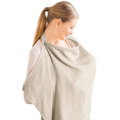 100% Cotton Muslin Nursing Cover