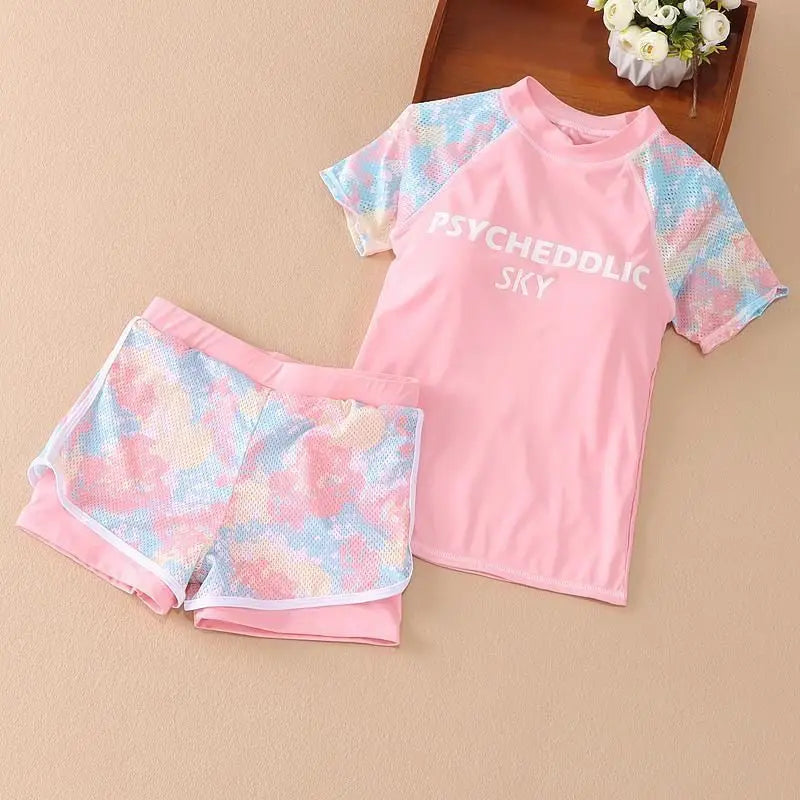 Set de trajes de baño psicodélico del cielo