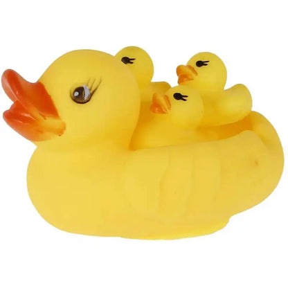 Juego de juguetes de baño de pato de goma flotante
