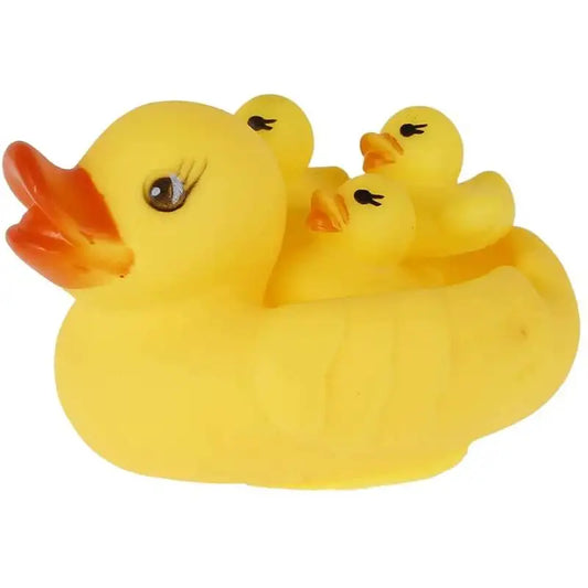 Juego de juguetes de baño de pato de goma flotante