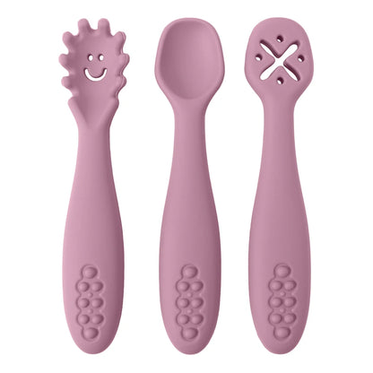 Set da cucchiaio per bambini in silicone da 3 pezzi 