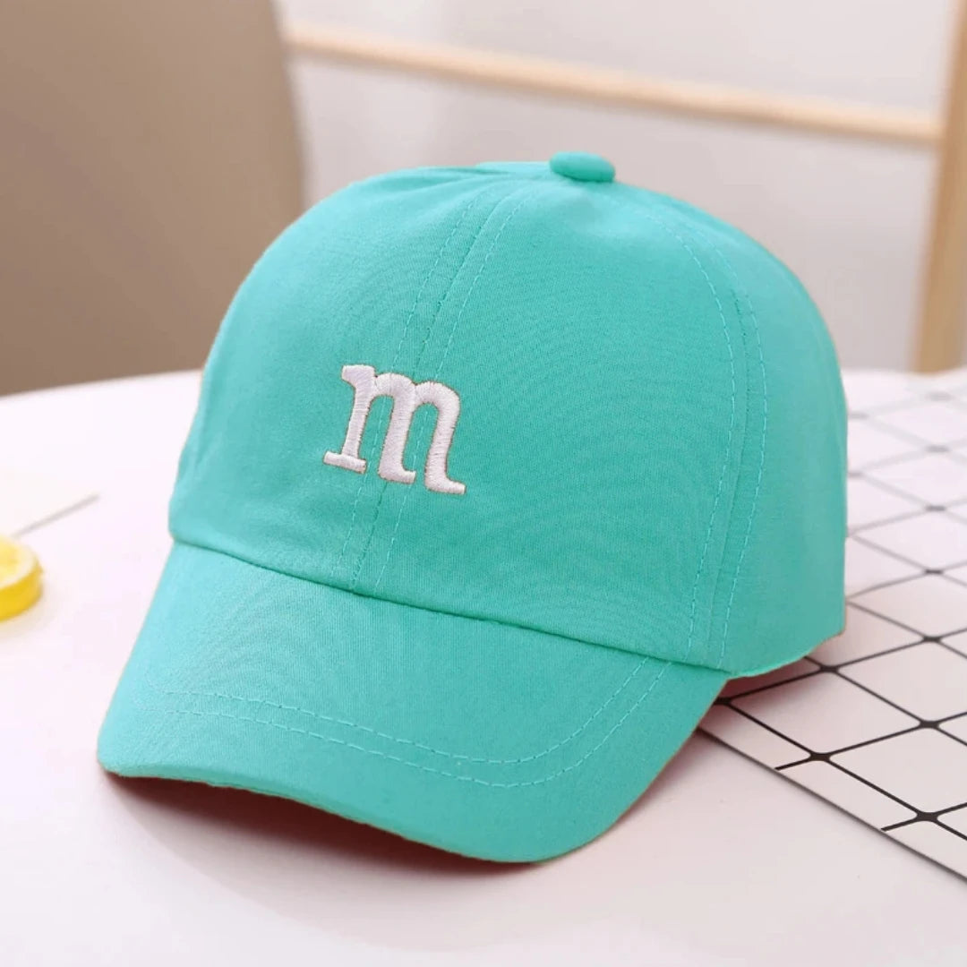 Gapa de béisbol de color azul claro para niños