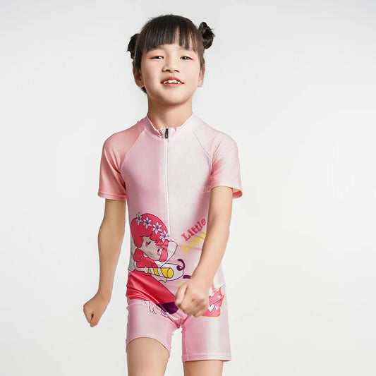Traje de baño de niña pequeña sirena