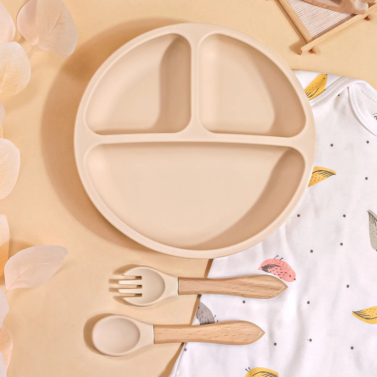 Set di pasti di aspirazione in silicone a 3 pezzi 
