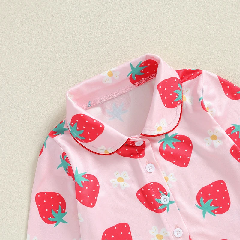 Set di pigiama baby rabbuffone fragole 