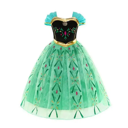 Elsa Anna Princess Dresses Girlssnow Queen costumi
